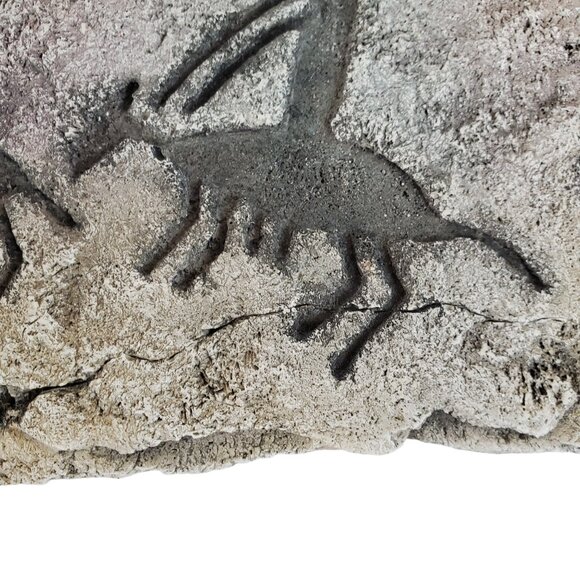 John Running Native American Wall Art Signed Cast Paper Petroglyph Rider Horse - Picture 4 of 8